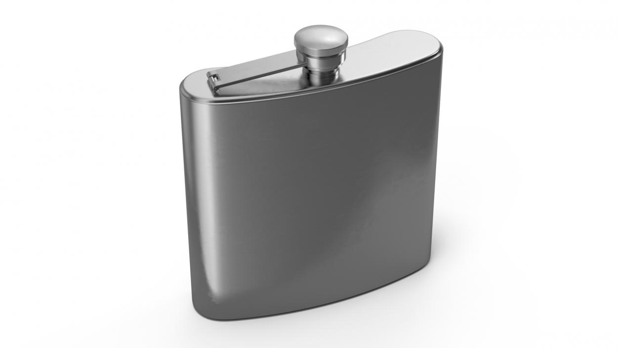 3D model Stainless Steel Hip Flask