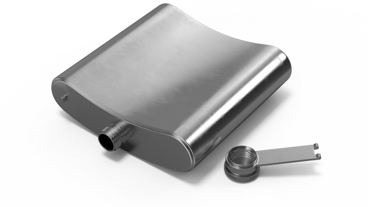 3D model Stainless Steel Hip Flask