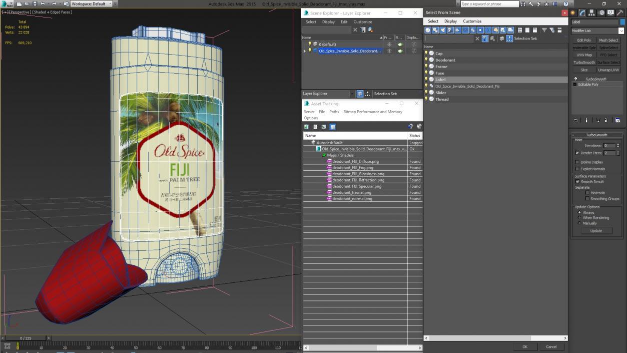 3D model Old Spice Invisible Solid Deodorant Fiji