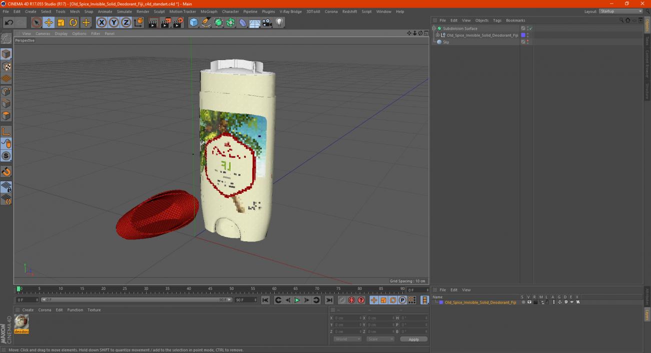 3D model Old Spice Invisible Solid Deodorant Fiji