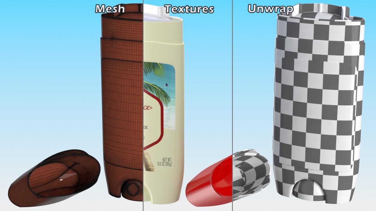 3D model Old Spice Invisible Solid Deodorant Fiji