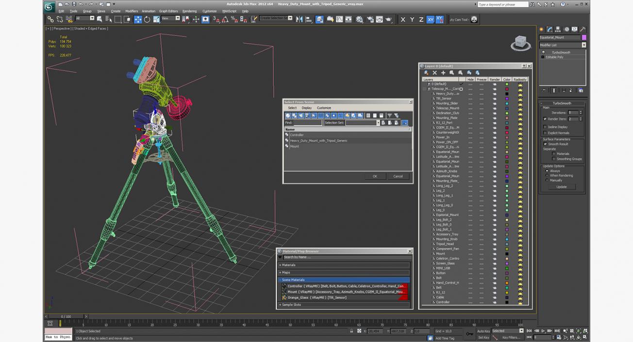 3D Heavy Duty Mount with Tripod model