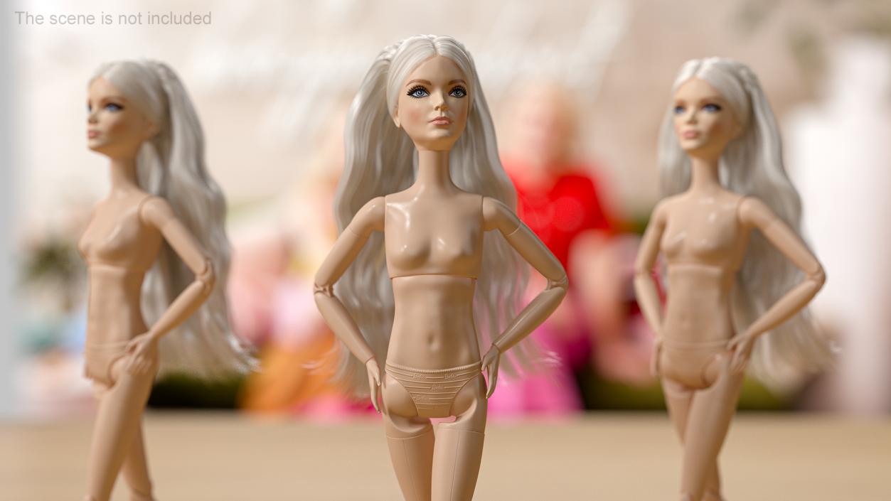 Barbie Doll Without Clothes 3D