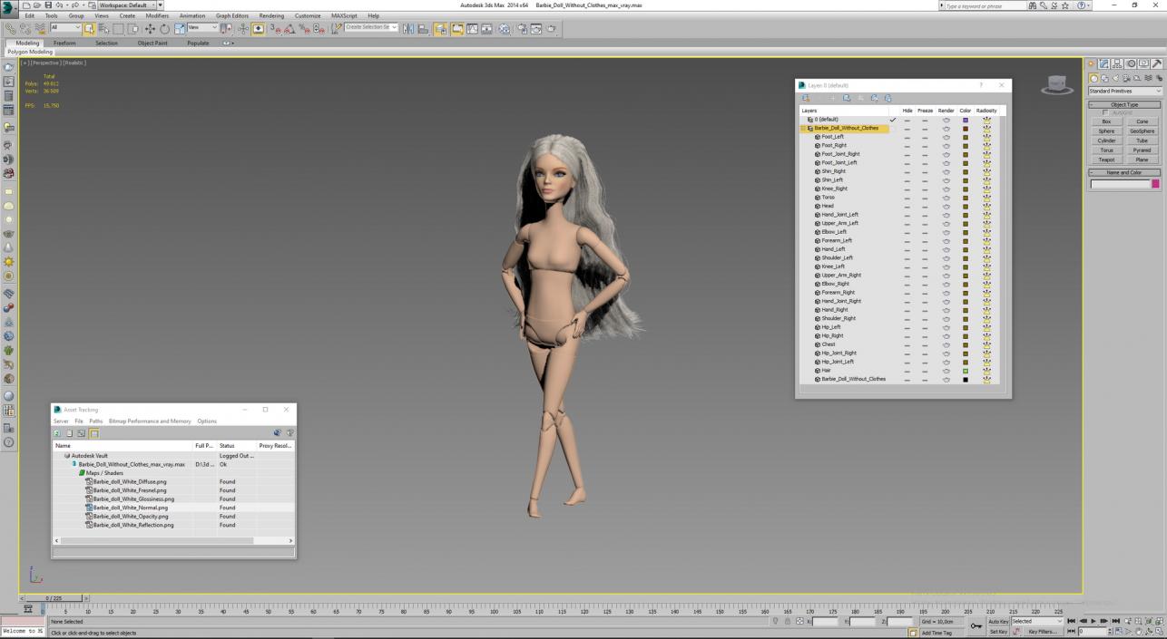 Barbie Doll Without Clothes 3D