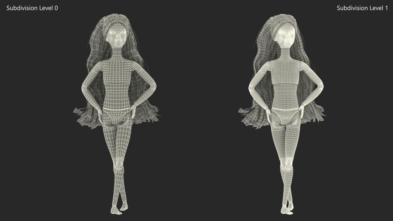 Barbie Doll Without Clothes 3D