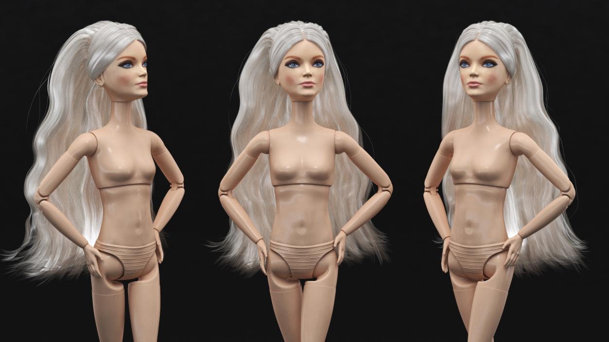 Barbie Doll Without Clothes 3D