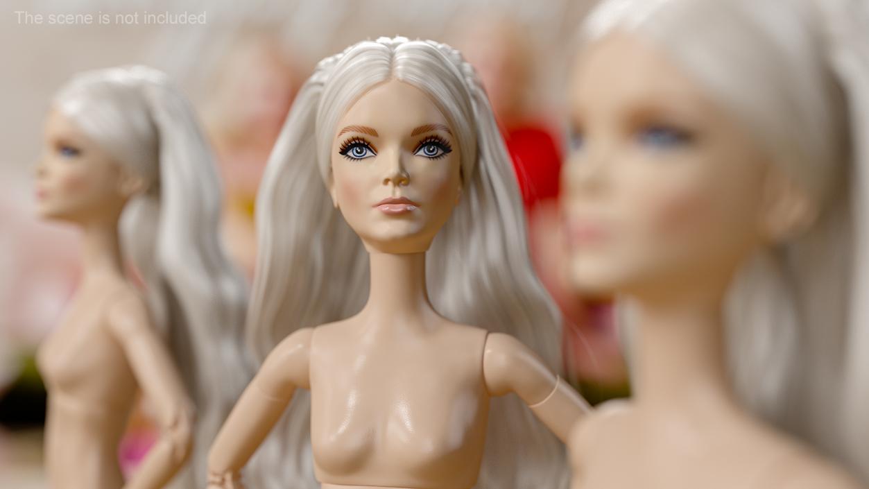 Barbie Doll Without Clothes 3D