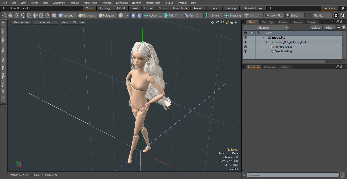 Barbie Doll Without Clothes 3D