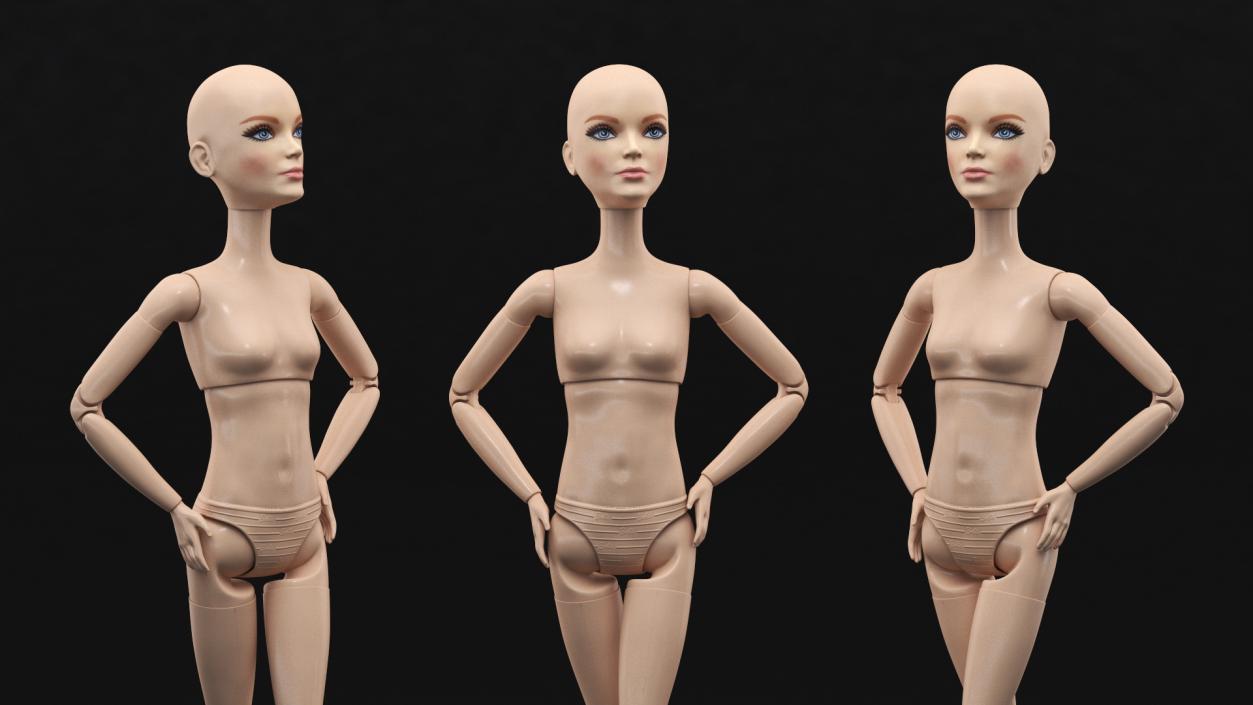 Barbie Doll Without Clothes 3D