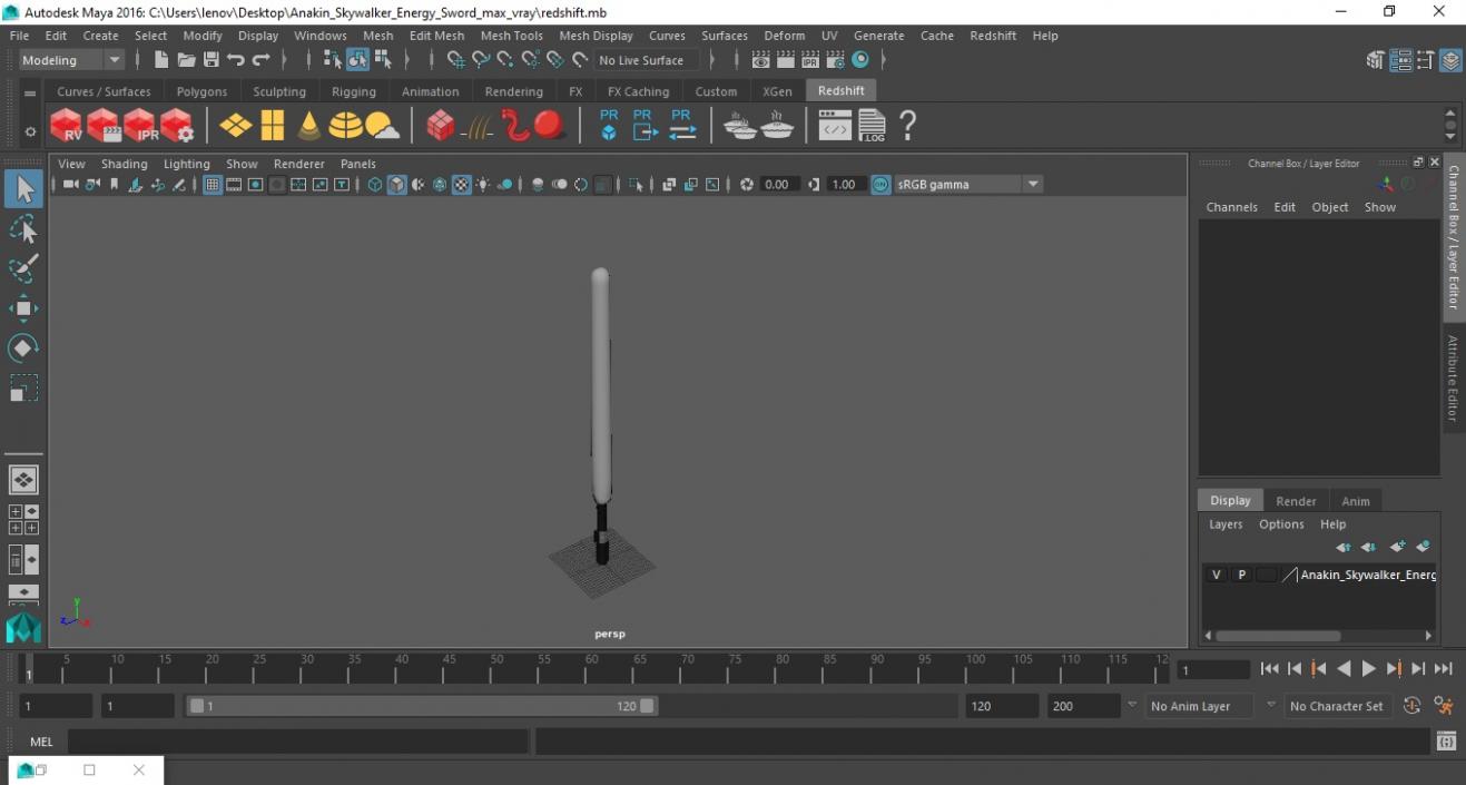 Anakin Skywalker Energy Sword 3D model