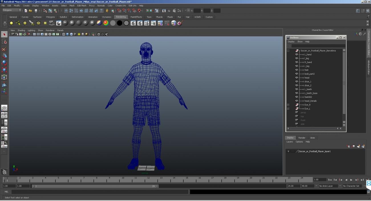 Soccer or Football Player Dynamo 3D