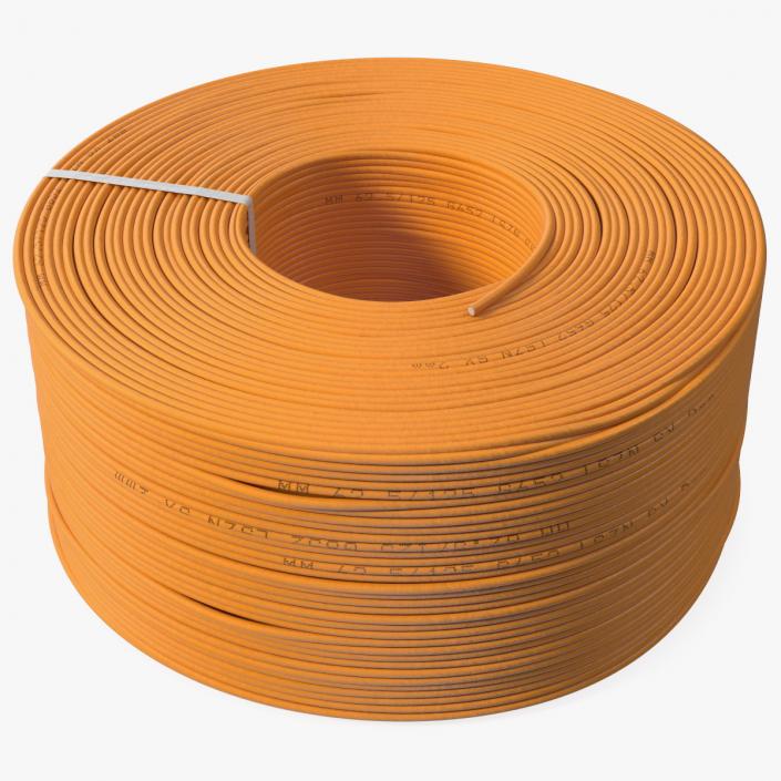 3D model Spool Fiber Optic Cable Orange