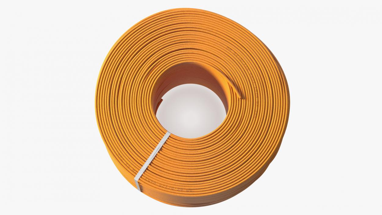 3D model Spool Fiber Optic Cable Orange