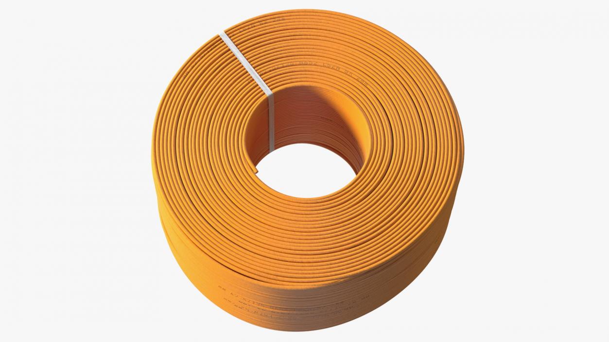 3D model Spool Fiber Optic Cable Orange