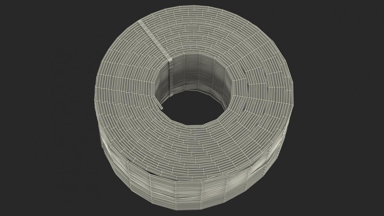 3D model Spool Fiber Optic Cable Orange