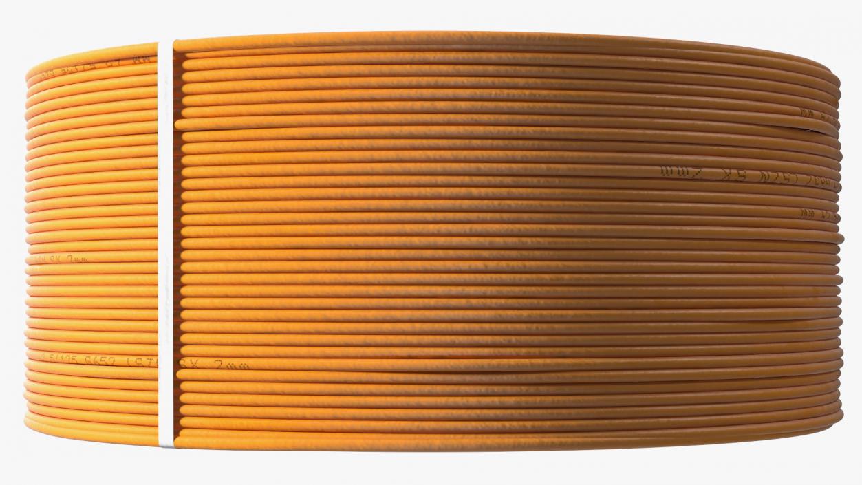 3D model Spool Fiber Optic Cable Orange