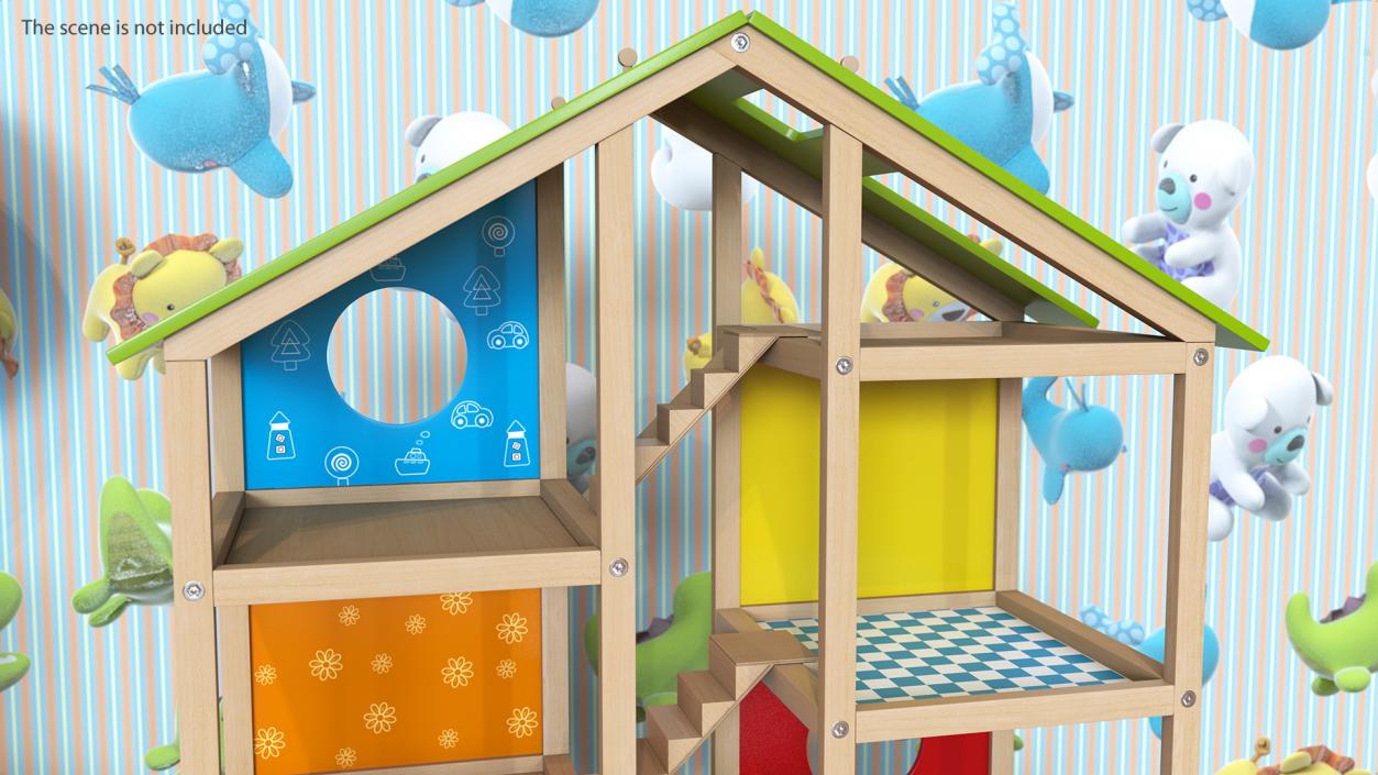 3D All Seasons Kids Wooden Dollhouse by Hape