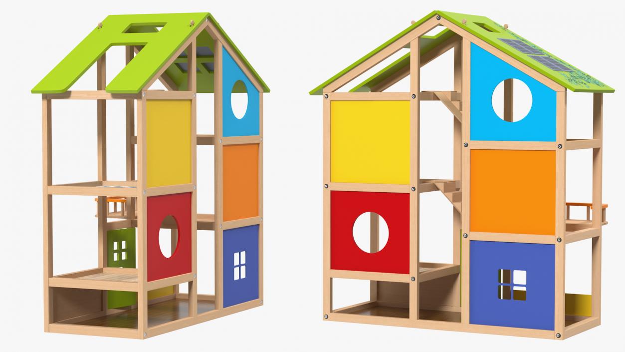 3D All Seasons Kids Wooden Dollhouse by Hape