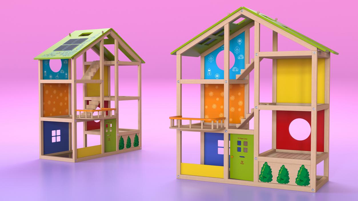 3D All Seasons Kids Wooden Dollhouse by Hape