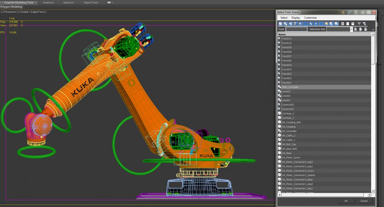 Kuka KR 210 R3100 Ultra Rigged for Maya 3D model