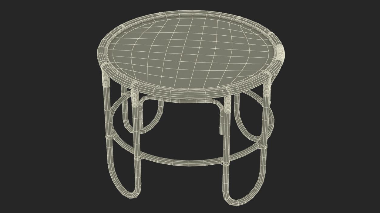 Tea Table with Drinks and Bergamot 3D model