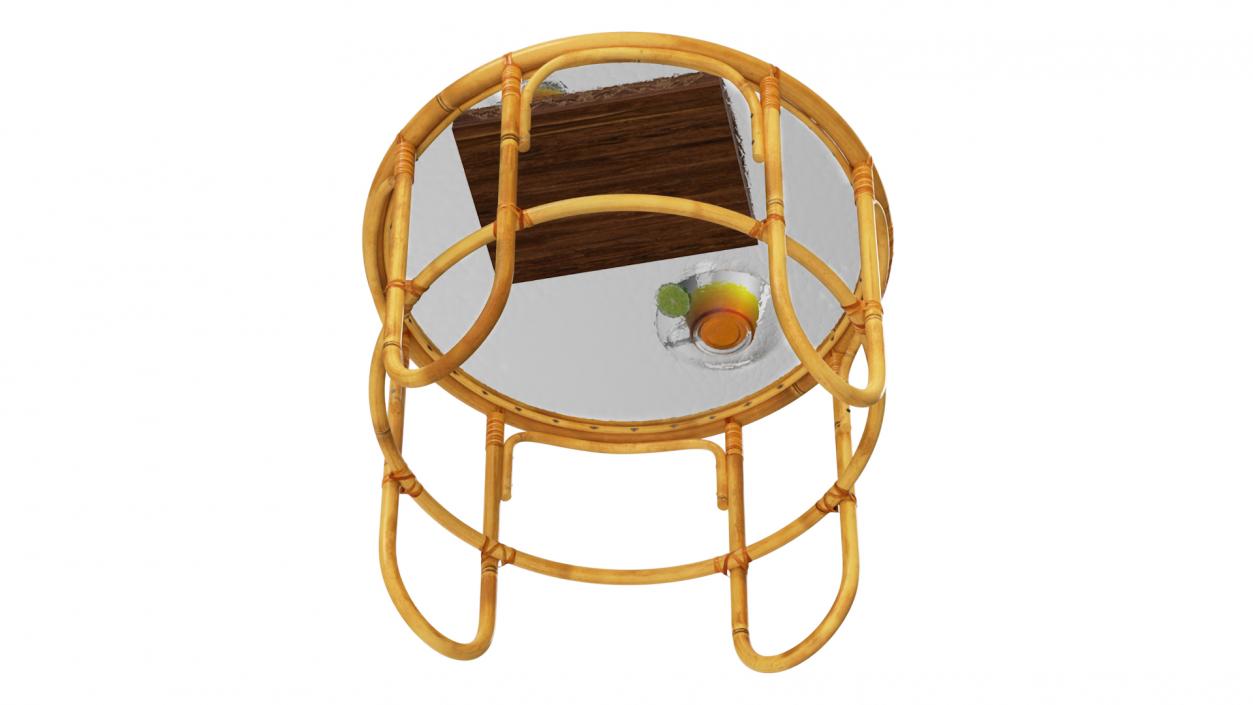 Tea Table with Drinks and Bergamot 3D model