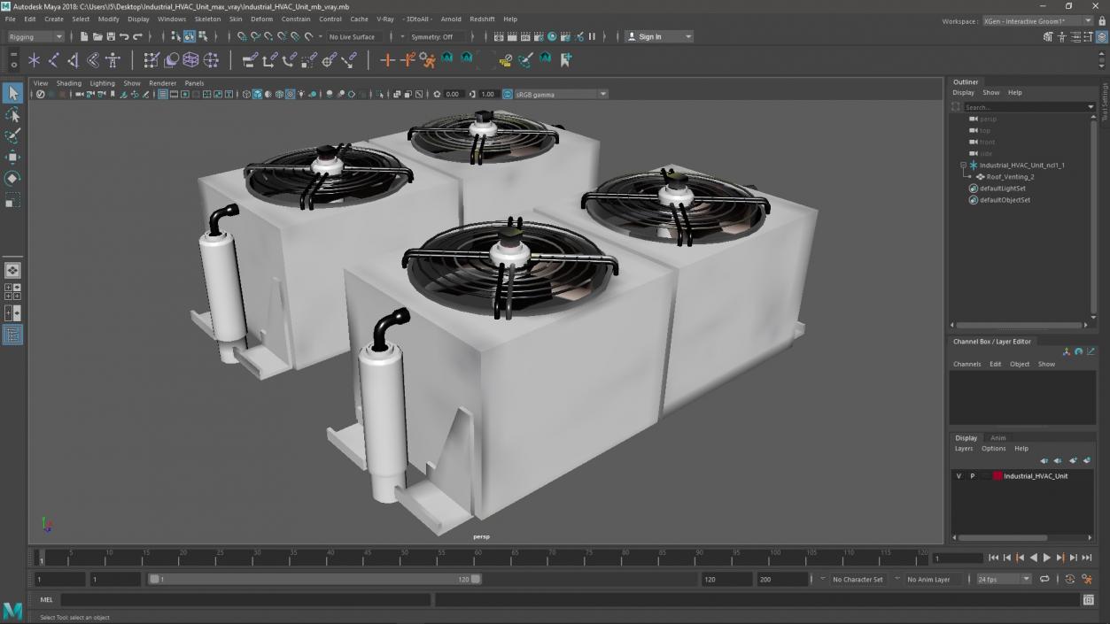 3D model Industrial HVAC Unit