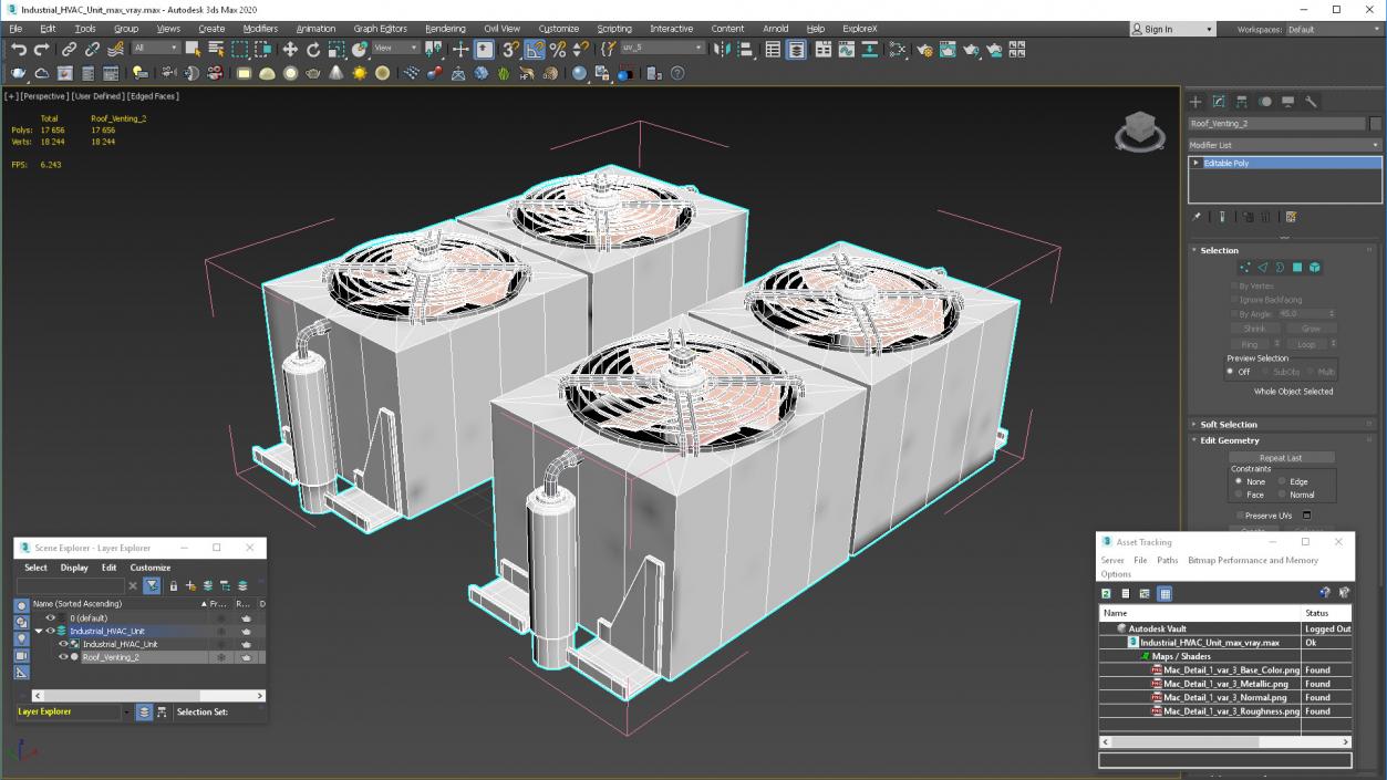 3D model Industrial HVAC Unit