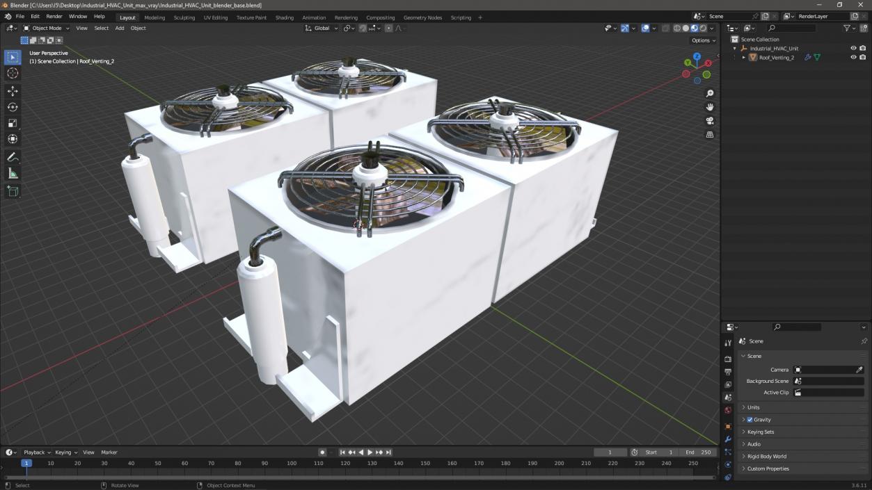 3D model Industrial HVAC Unit