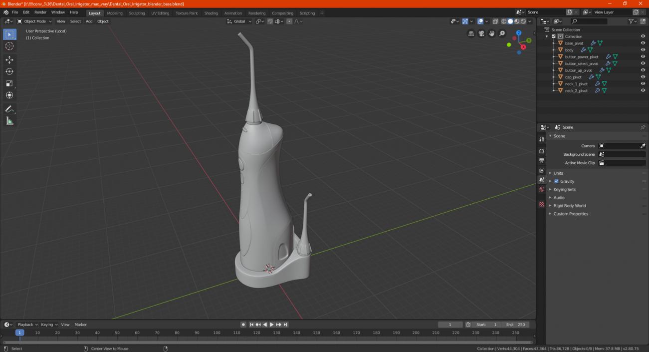 3D Dental Oral Irrigator