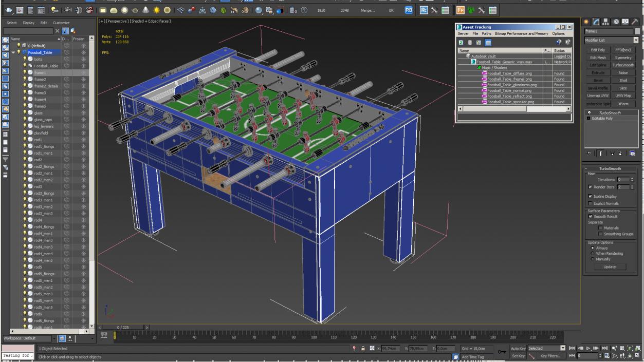 Foosball Table Generic 3D