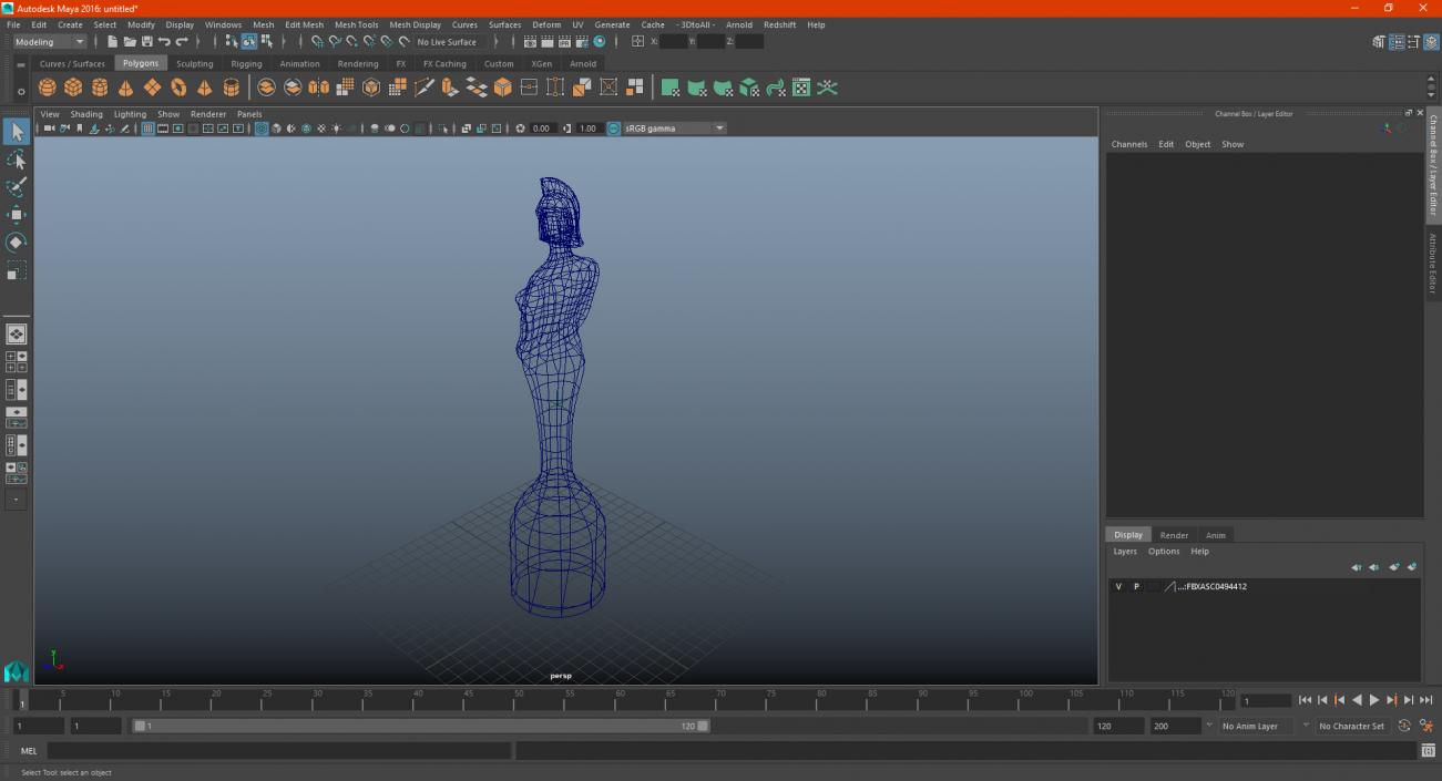 3D BRIT Award Statue Matte model