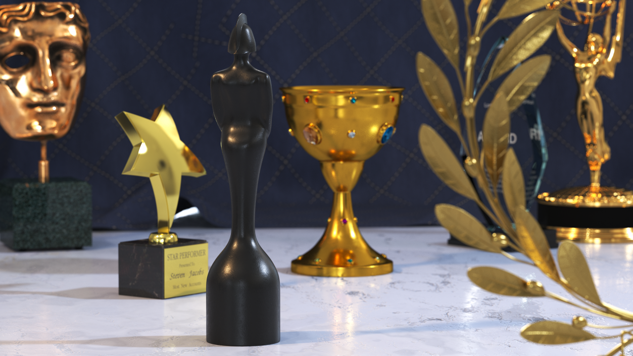 3D BRIT Award Statue Matte model