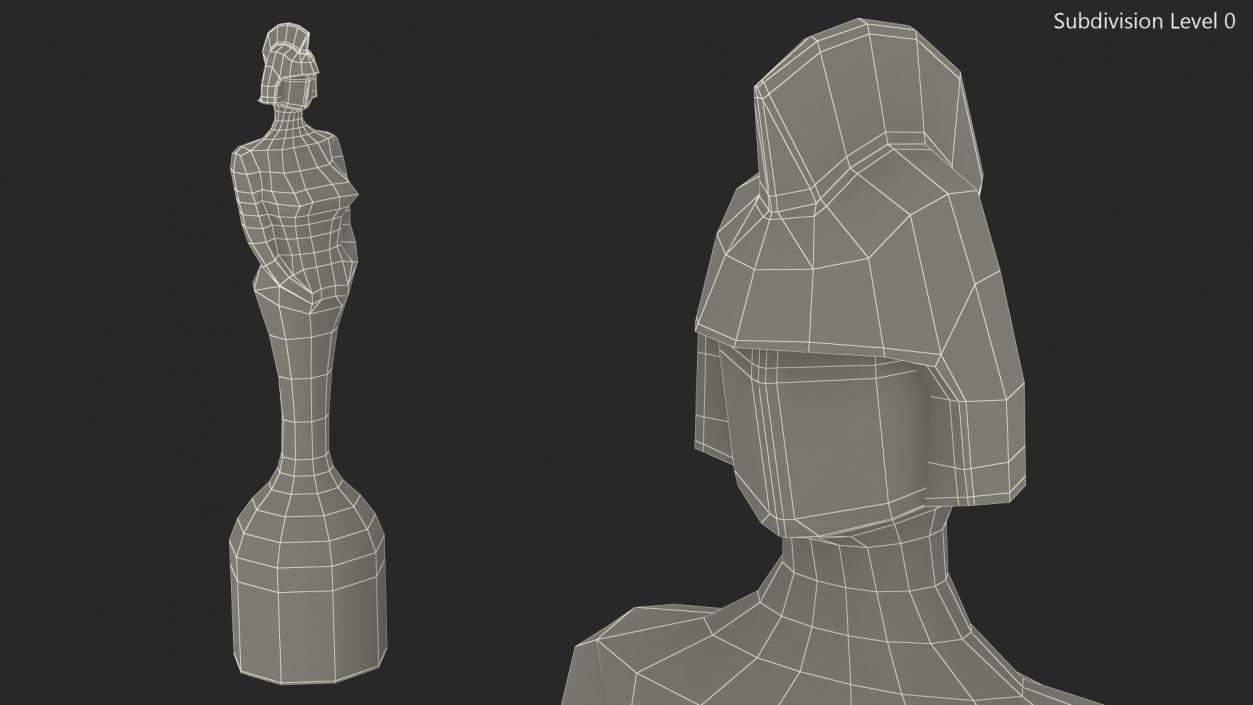 3D BRIT Award Statue Matte model