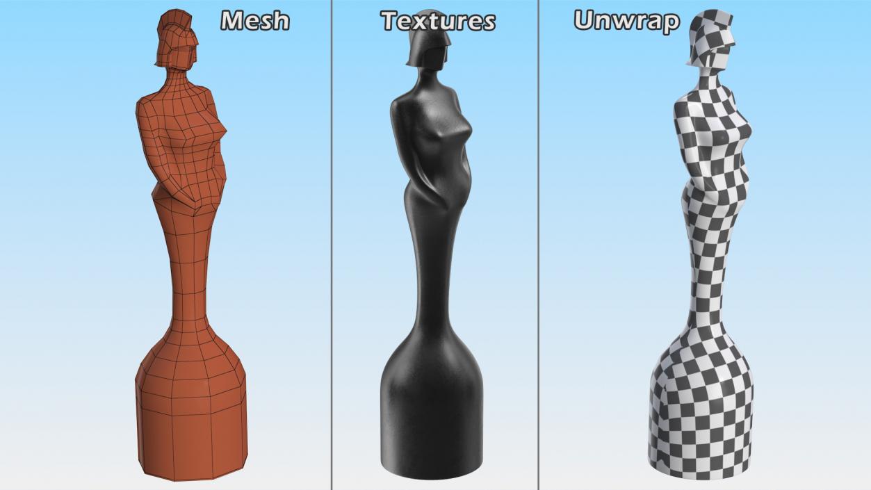 3D BRIT Award Statue Matte model