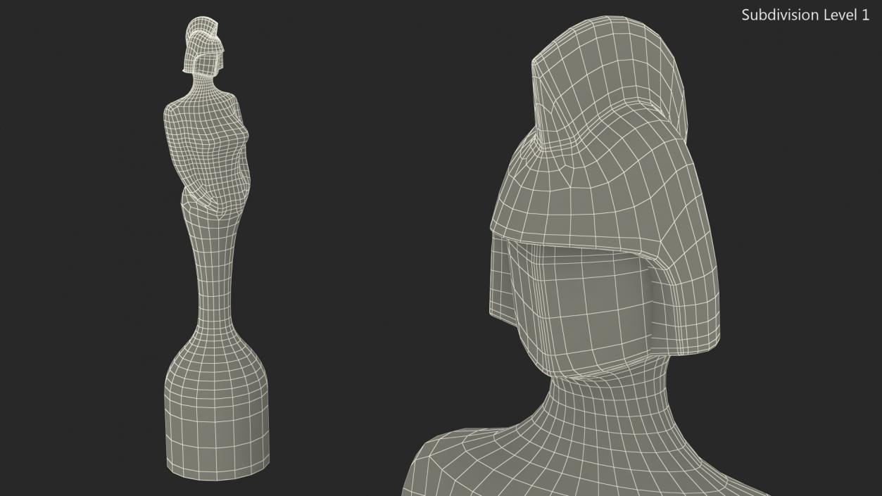 3D BRIT Award Statue Matte model