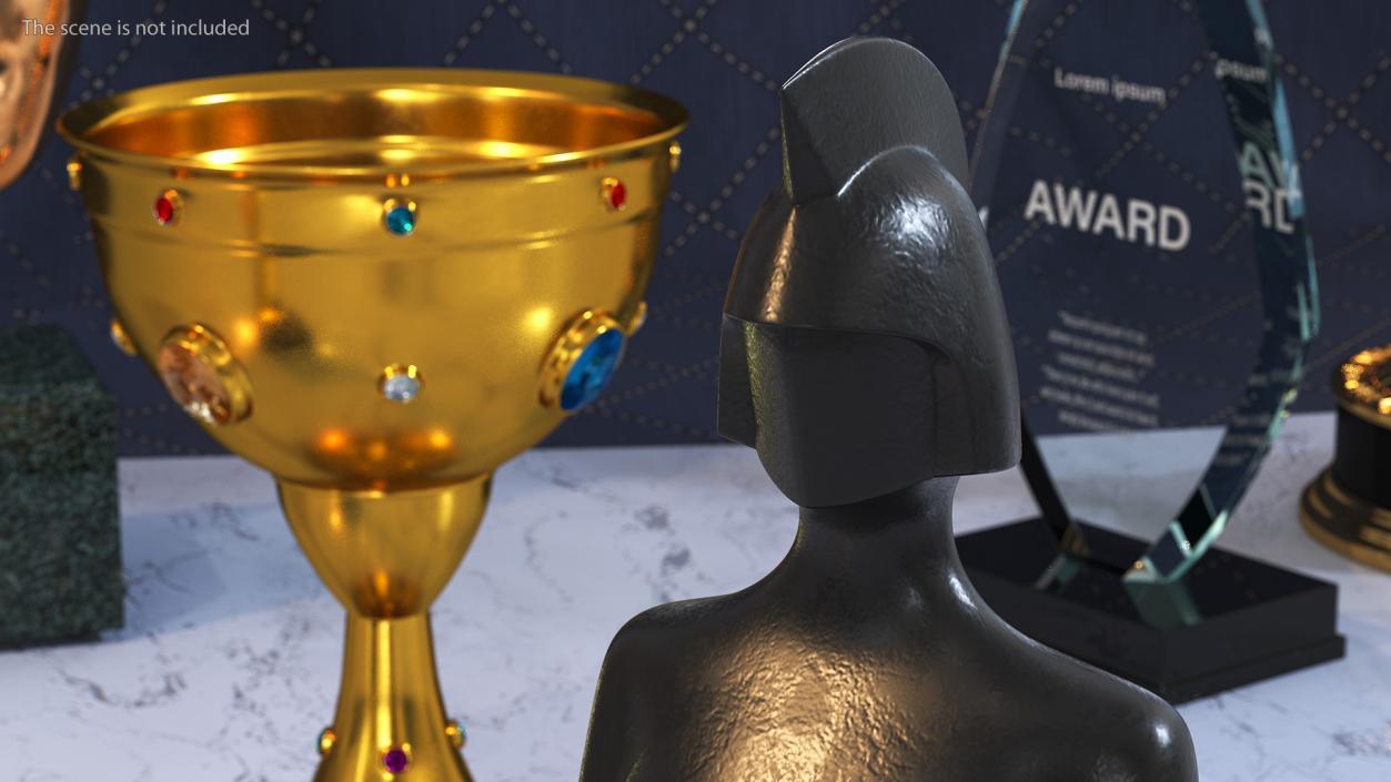 3D BRIT Award Statue Matte model