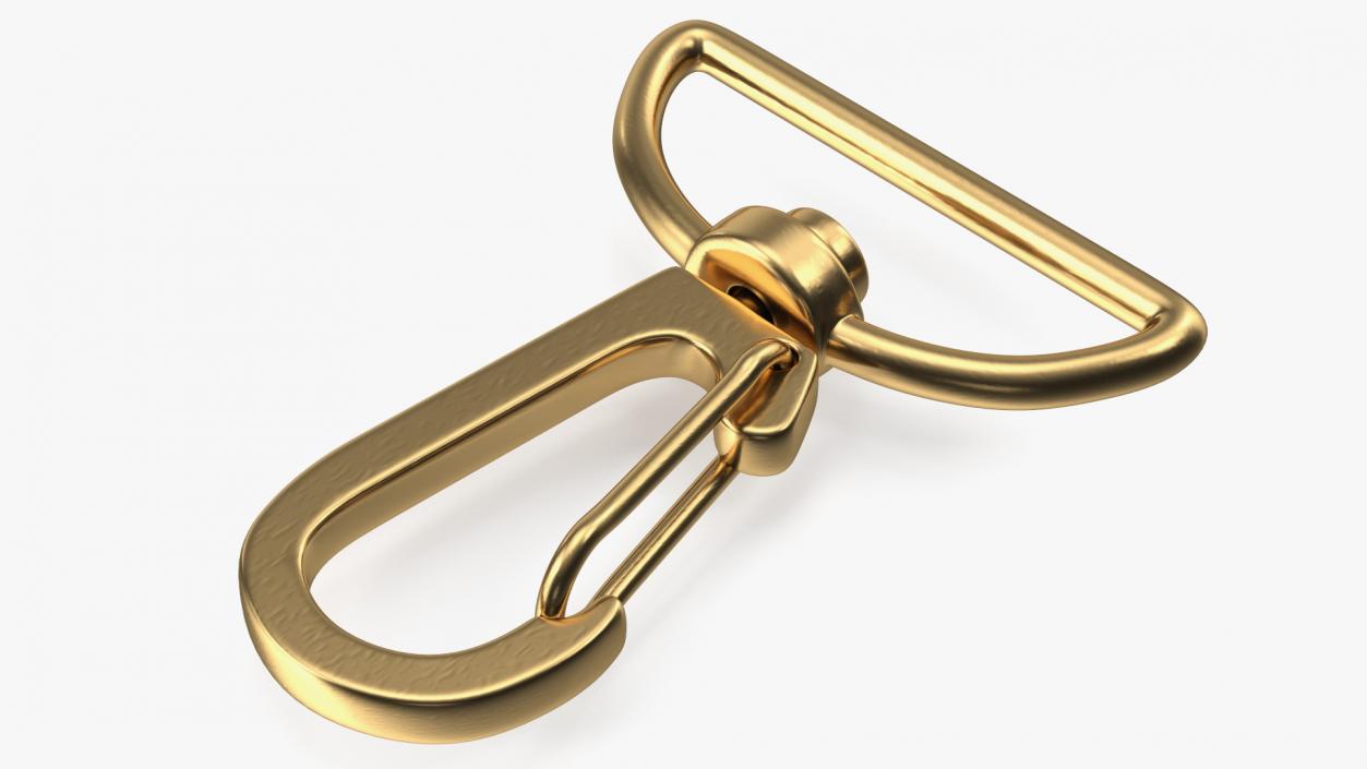 3D Metal Swivel Clasp Snap Hook Gold model