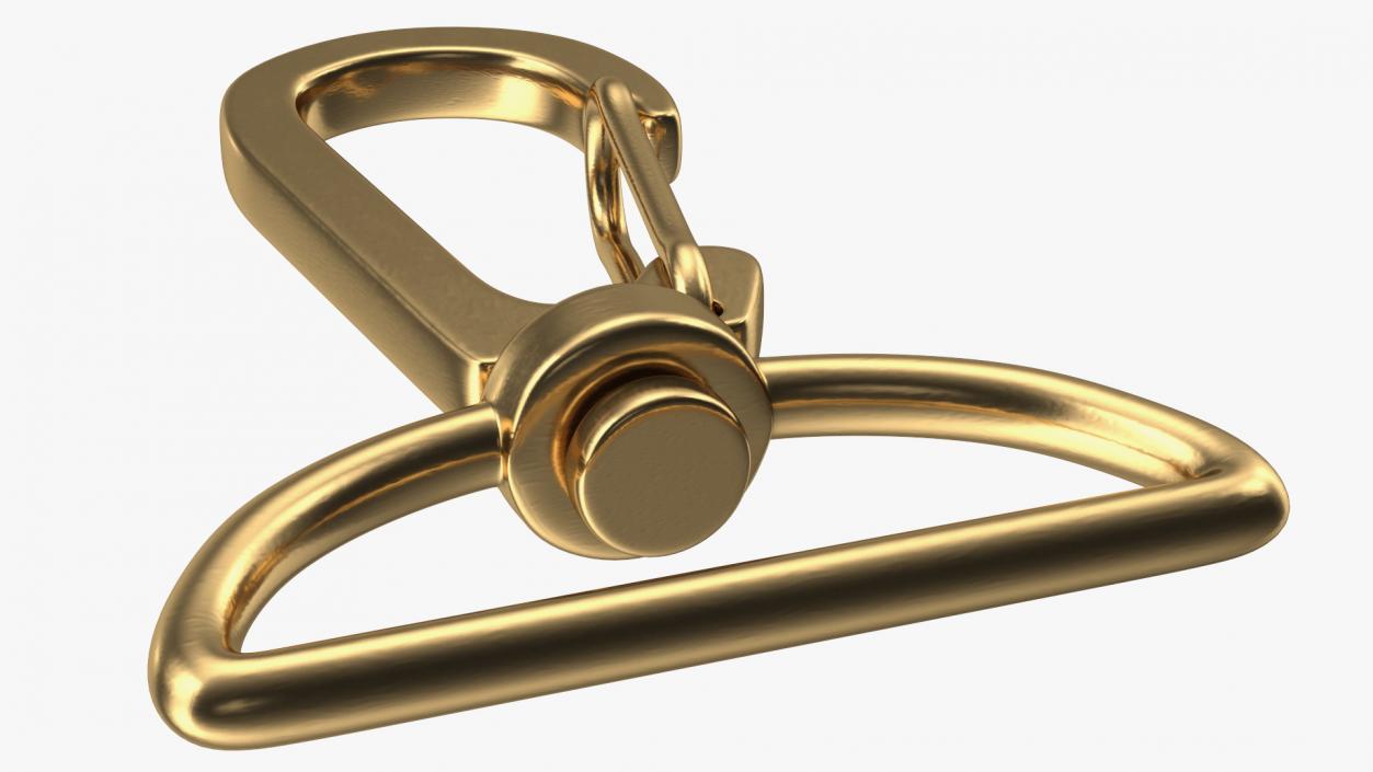 3D Metal Swivel Clasp Snap Hook Gold model