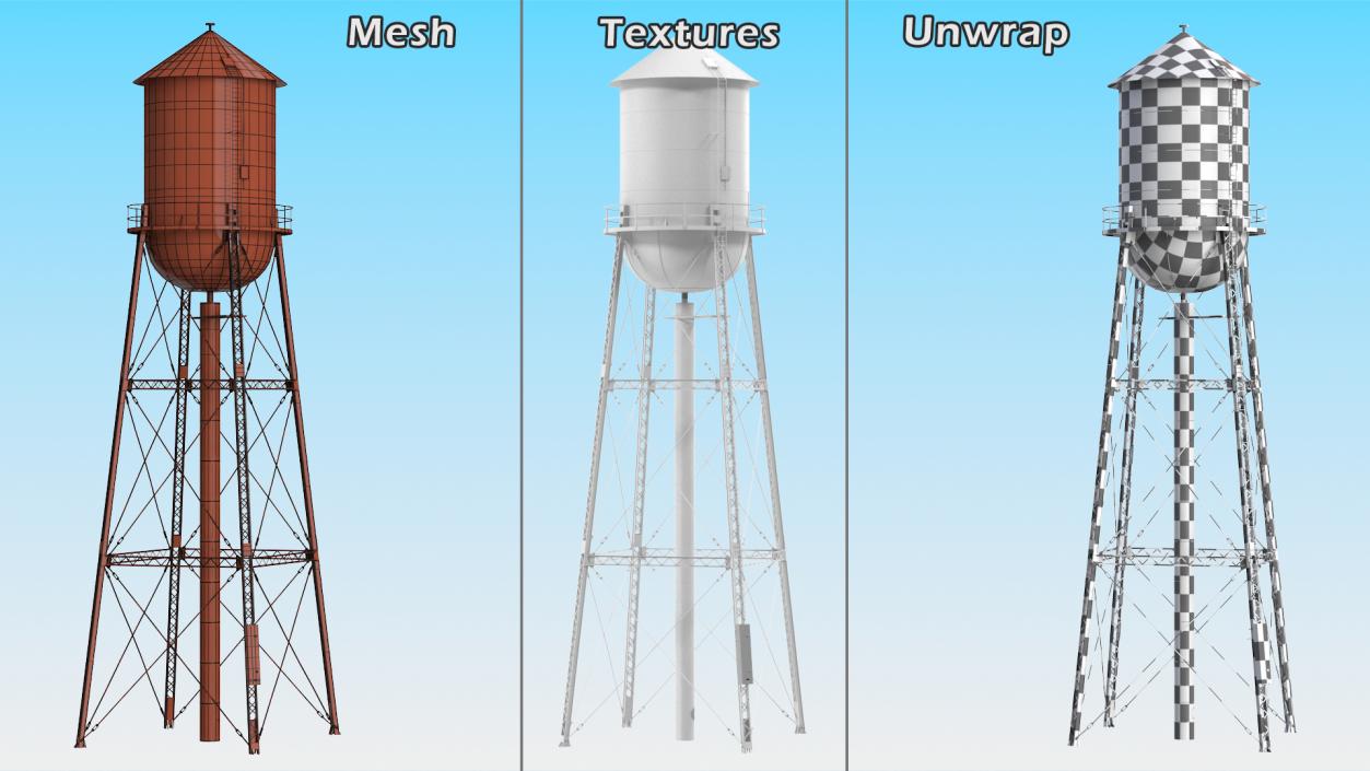 3D model Water Tower No1