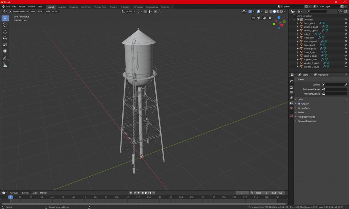 3D model Water Tower No1