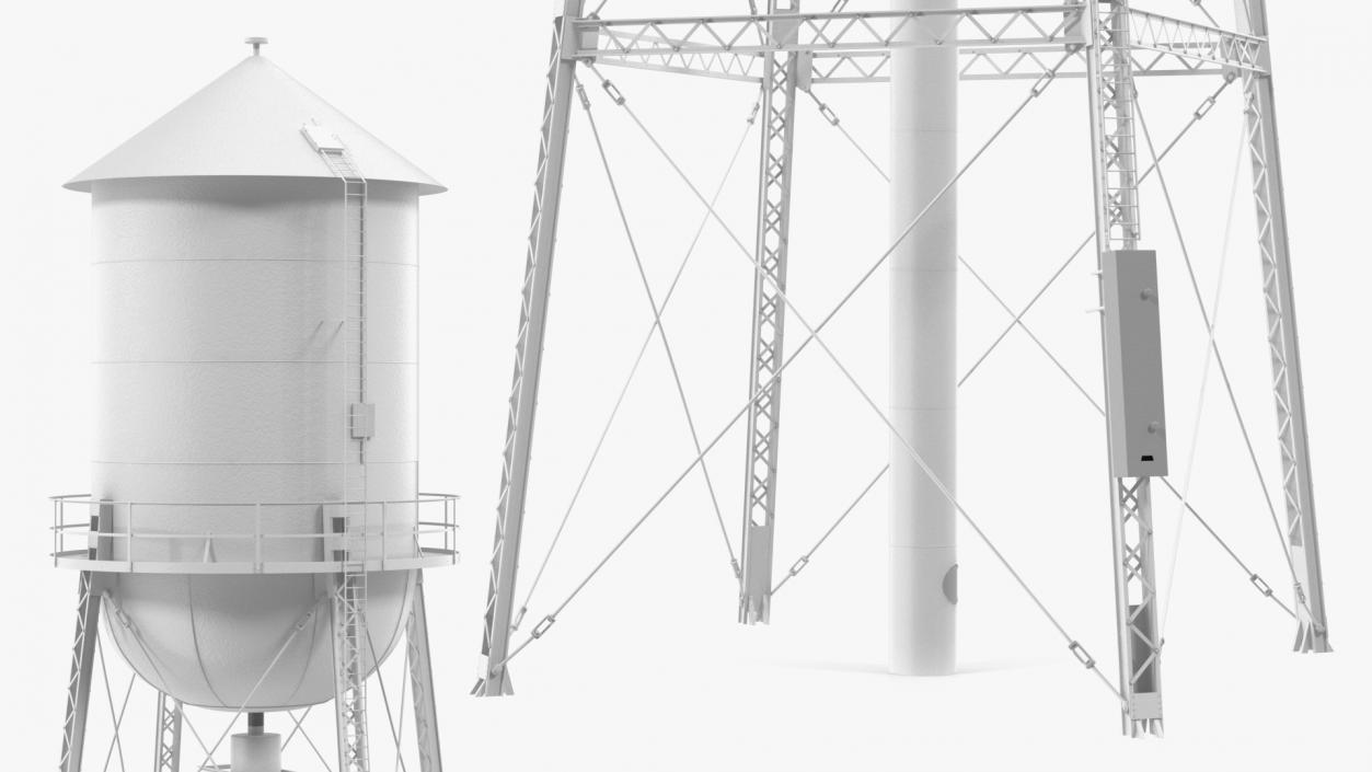 3D model Water Tower No1