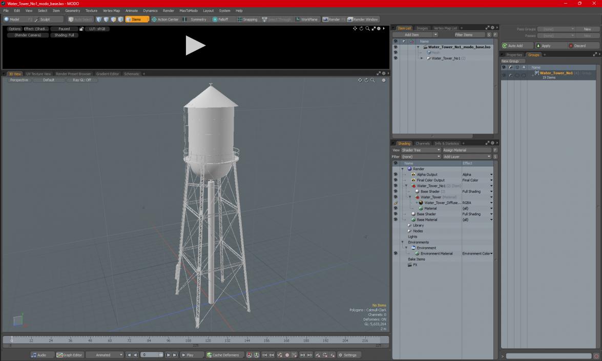 3D model Water Tower No1