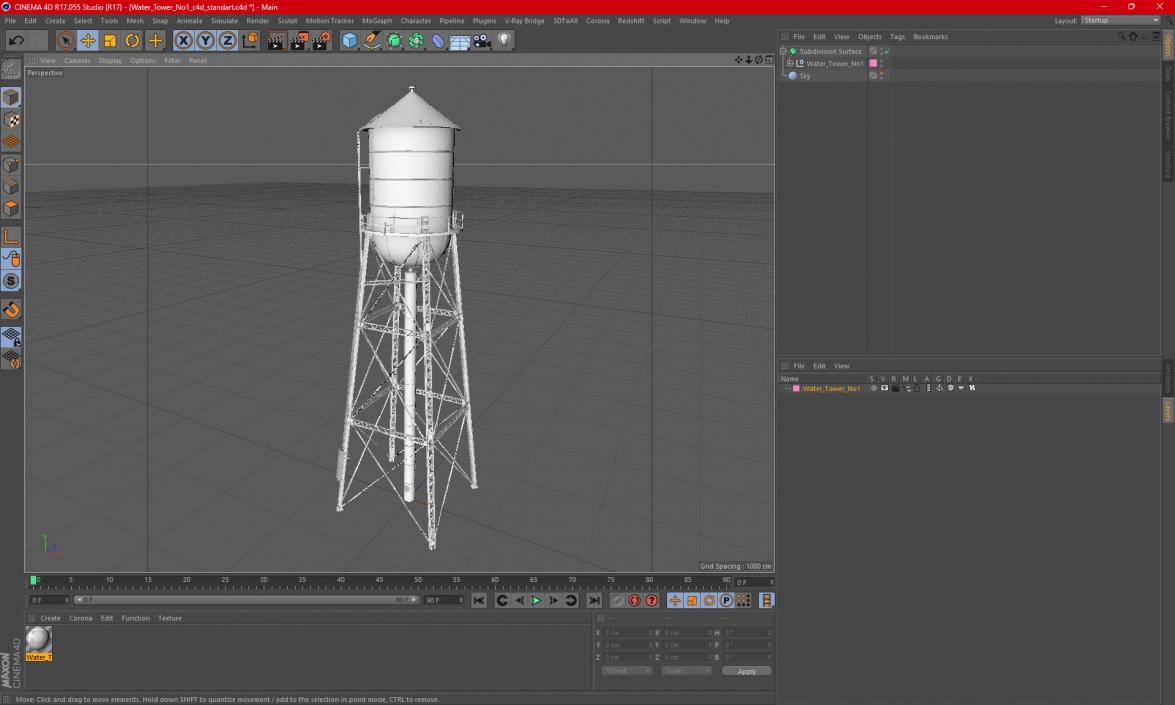 3D model Water Tower No1