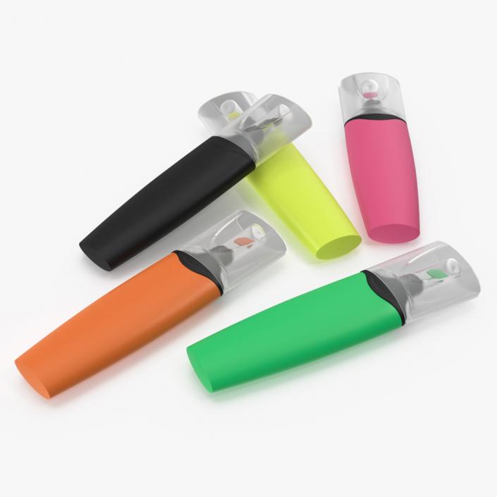 5 Highlighter Markers(1) 3D model