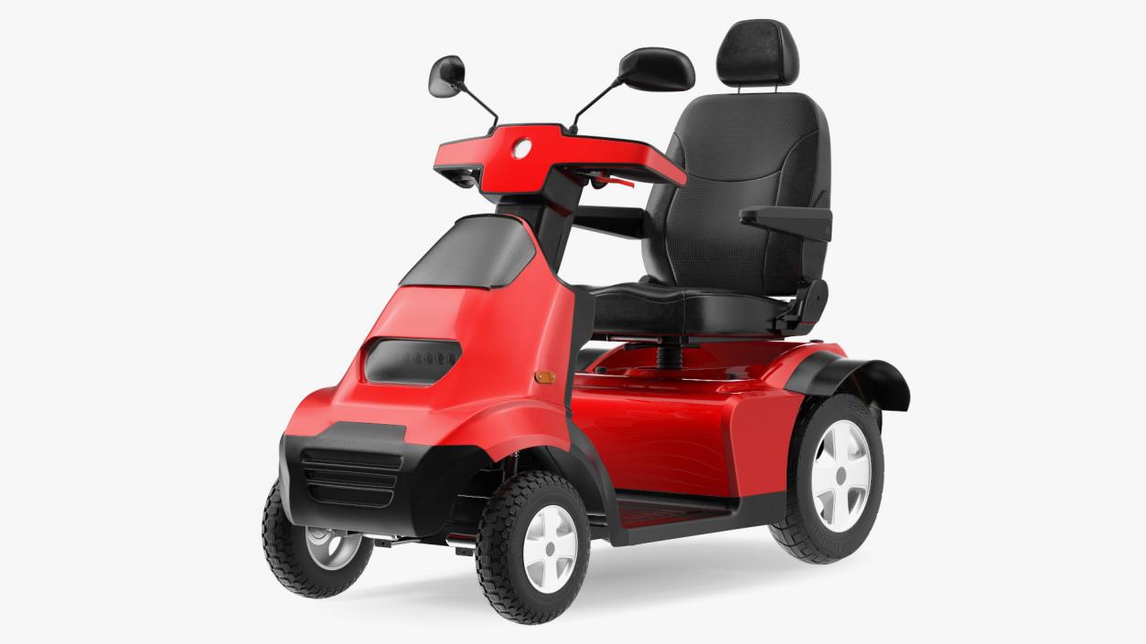 Red Electric Scooter S4 AFIKIM Rigged 3D