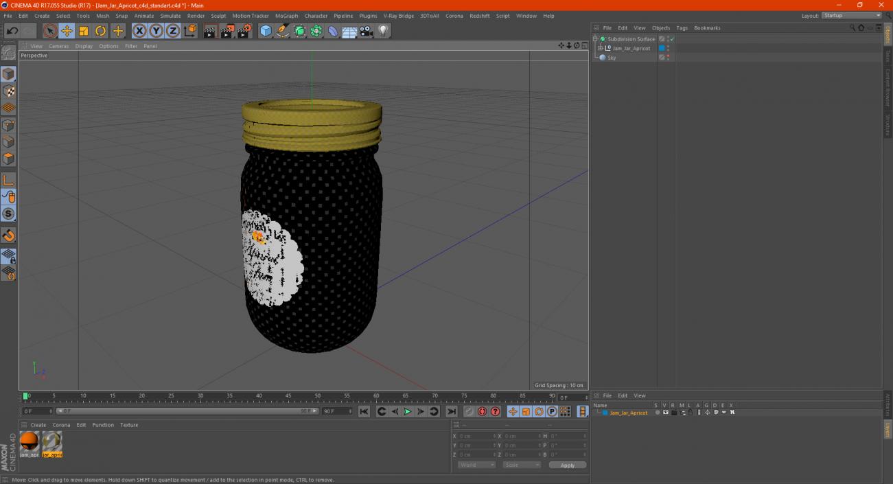 3D model Jam Jar Apricot