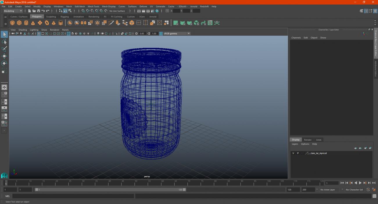 3D model Jam Jar Apricot