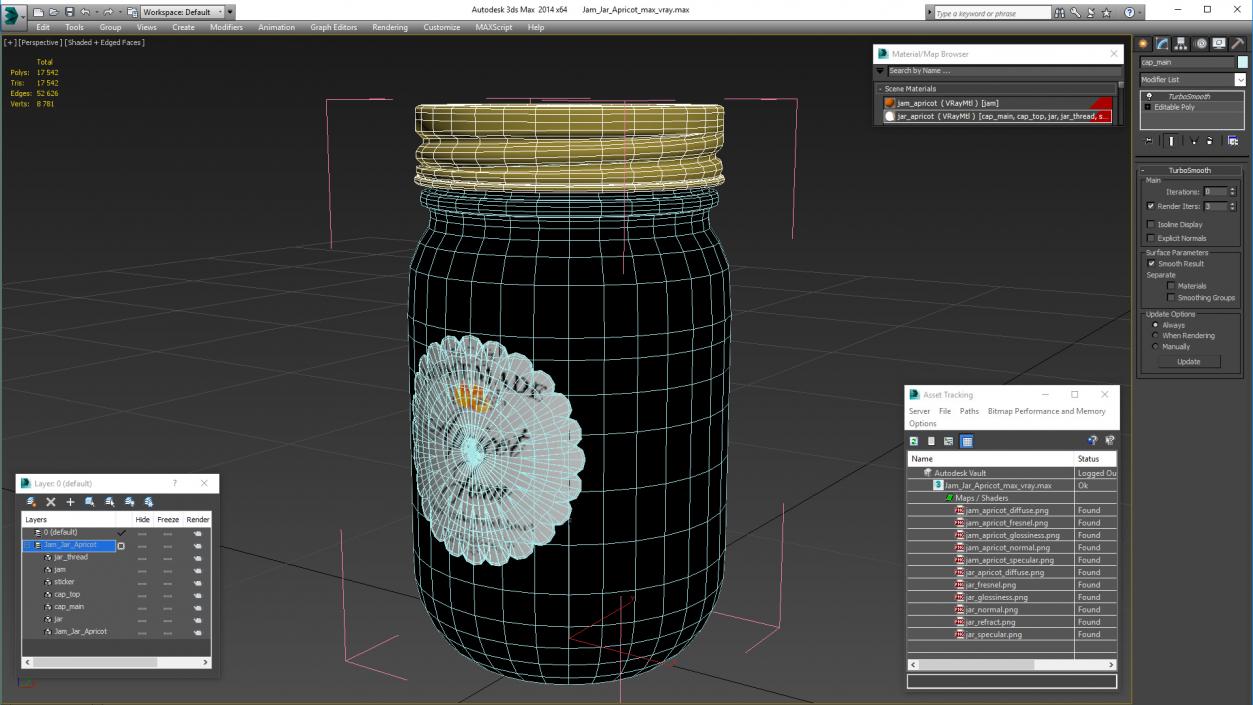 3D model Jam Jar Apricot