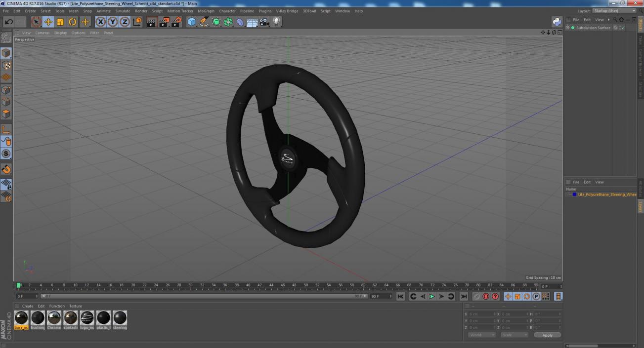 3D model Lite Polyurethane Steering Wheel Schmitt